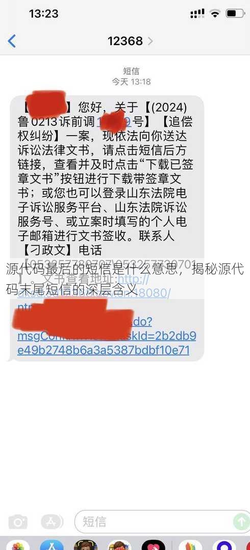 源代码最后的短信是什么意思