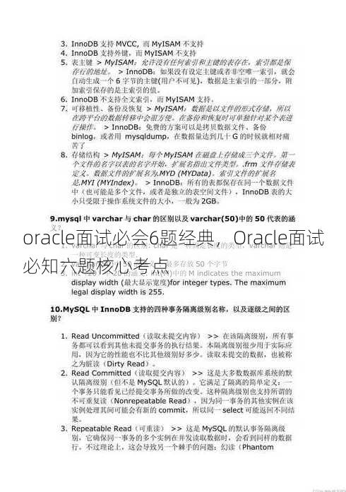 oracle面试必会6题经典