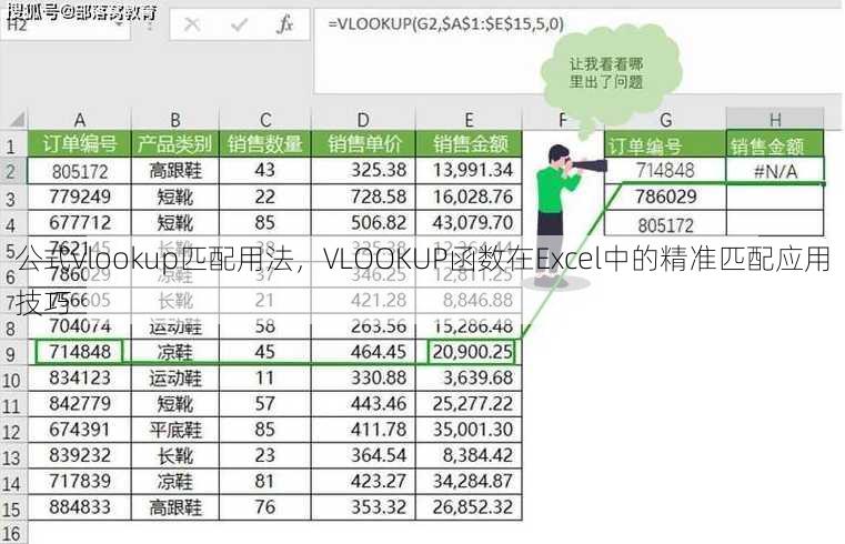 公式vlookup匹配用法