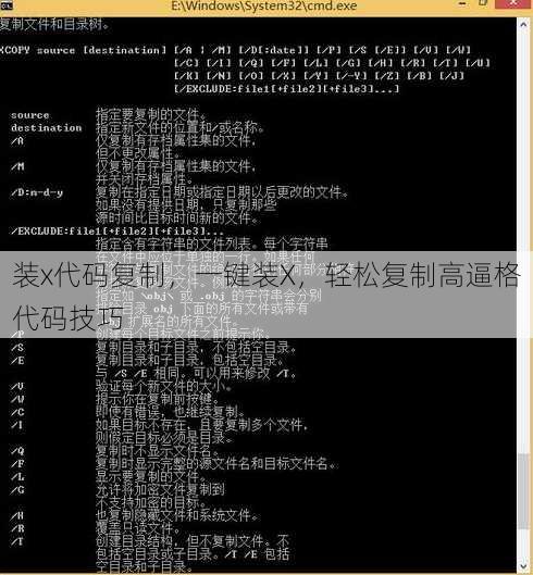 装x代码复制