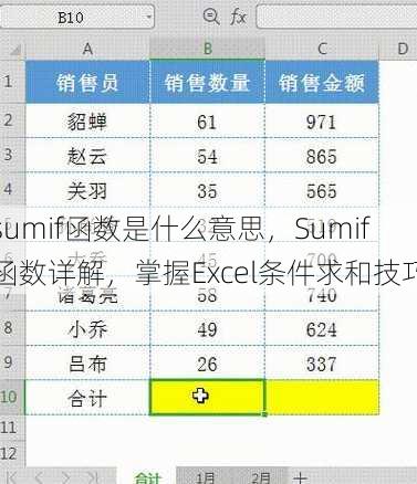 sumif函数是什么意思