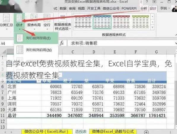 自学excel免费视频教程全集