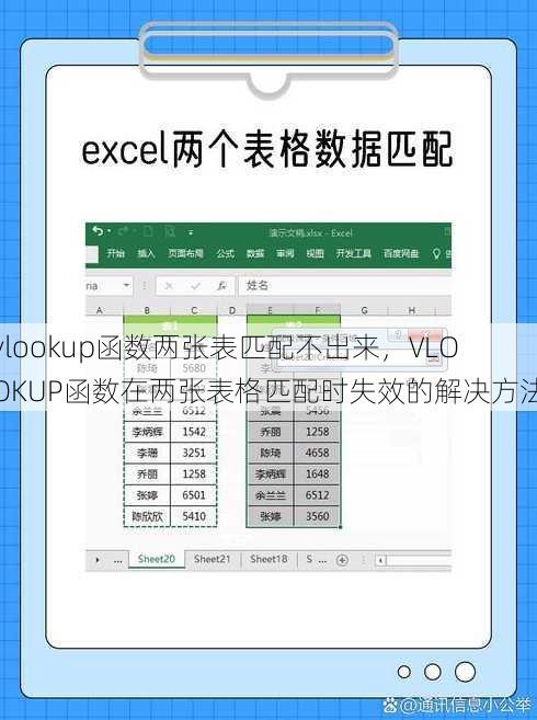 vlookup函数两张表匹配不出来