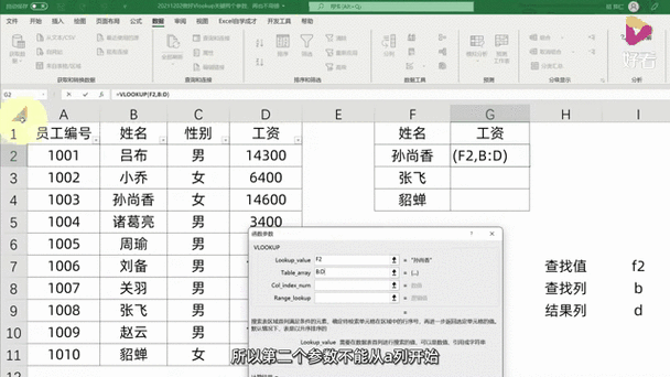 vlookup四个参数含义