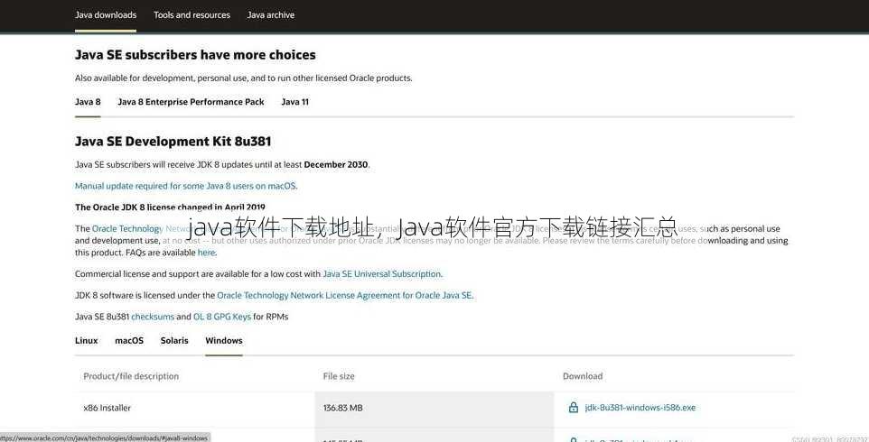 java软件下载地址