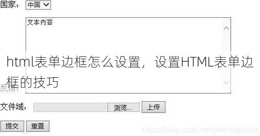html表单边框怎么设置
