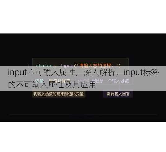 input不可输入属性