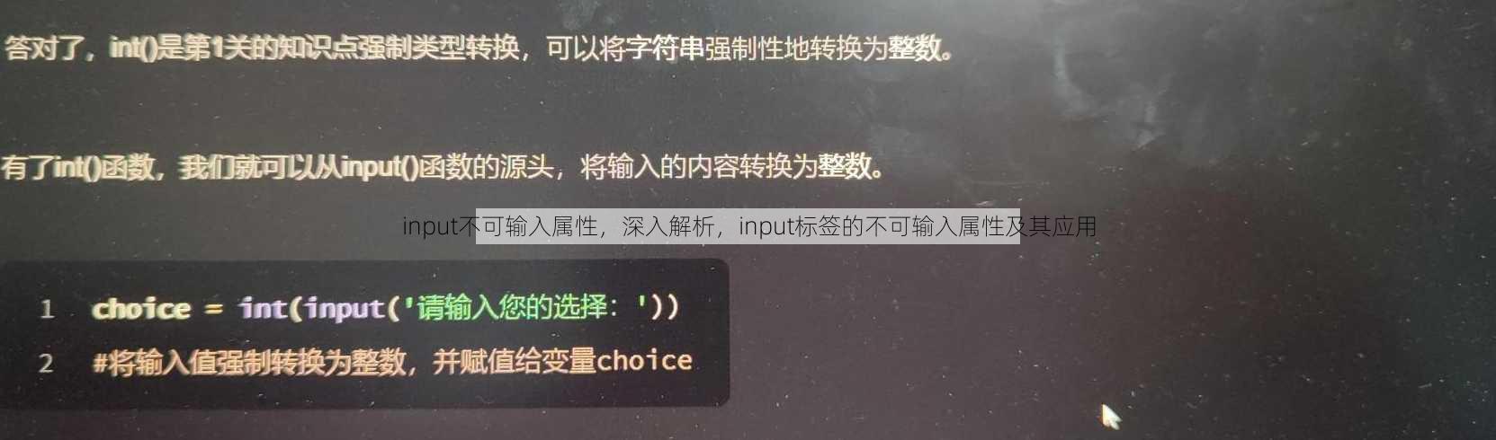 input不可输入属性