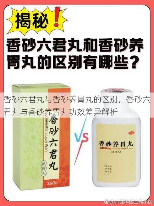 香砂六君丸与香砂养胃丸的区别