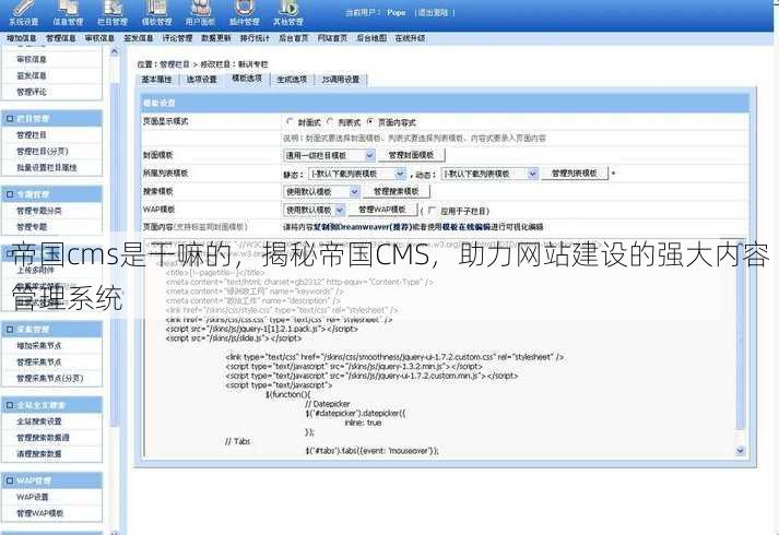 帝国cms是干嘛的