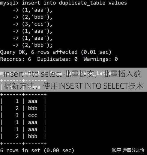 insert into select 批量提交