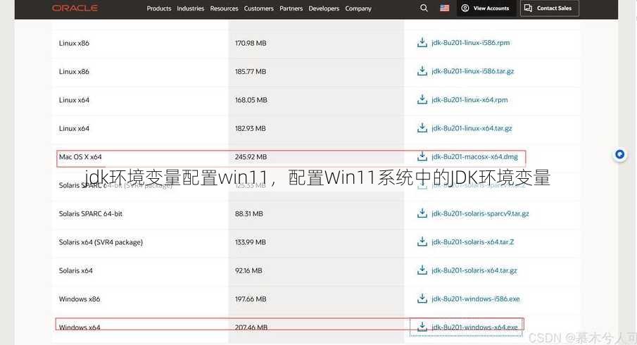 jdk环境变量配置win11