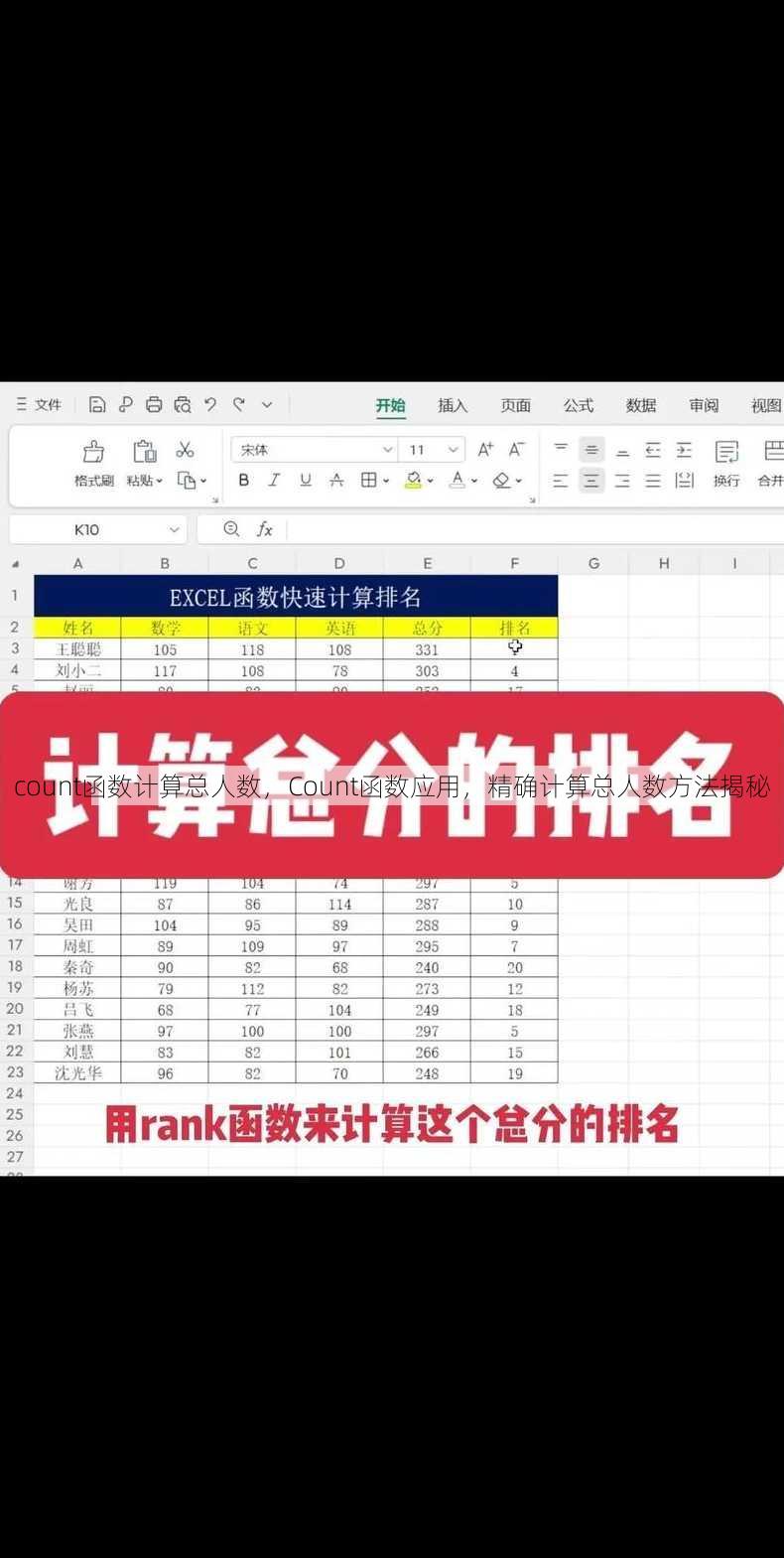 count函数计算总人数
