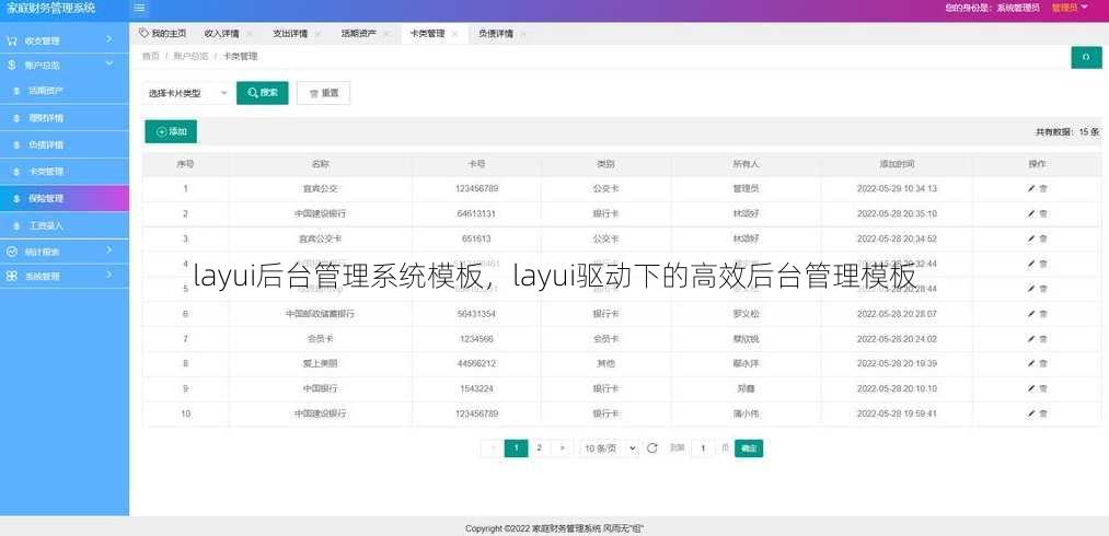 layui后台管理系统模板