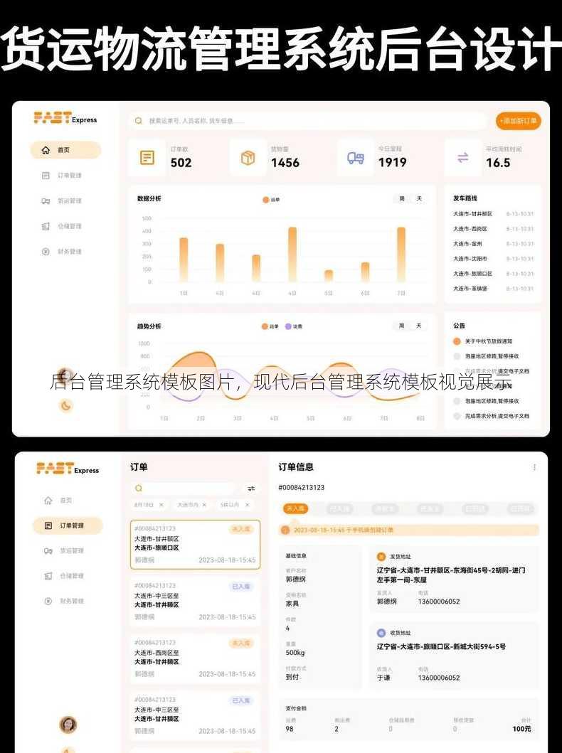 后台管理系统模板图片