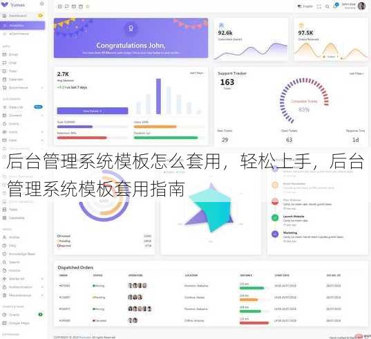 后台管理系统模板怎么套用