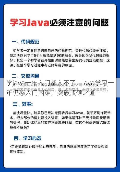 学java一年入门都入不了