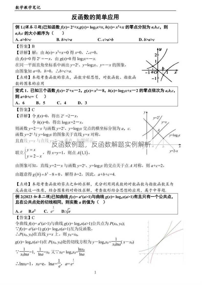 反函数例题