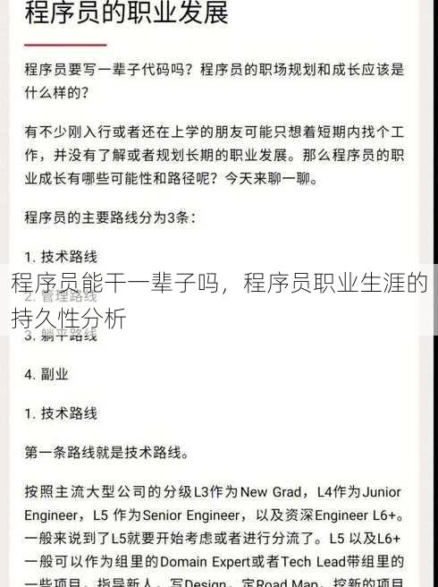程序员能干一辈子吗
