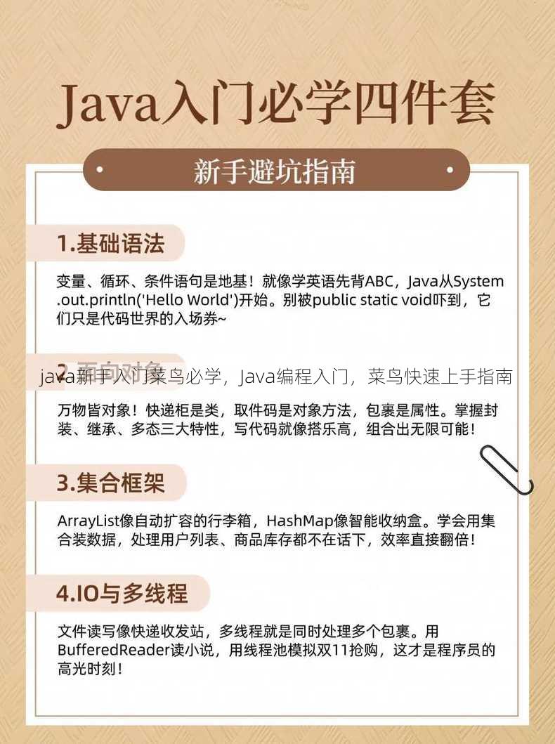 java新手入门菜鸟必学
