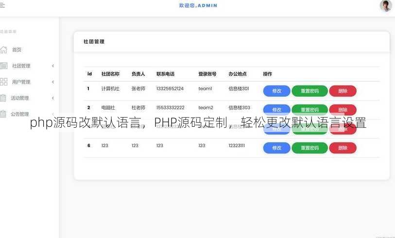 php源码改默认语言