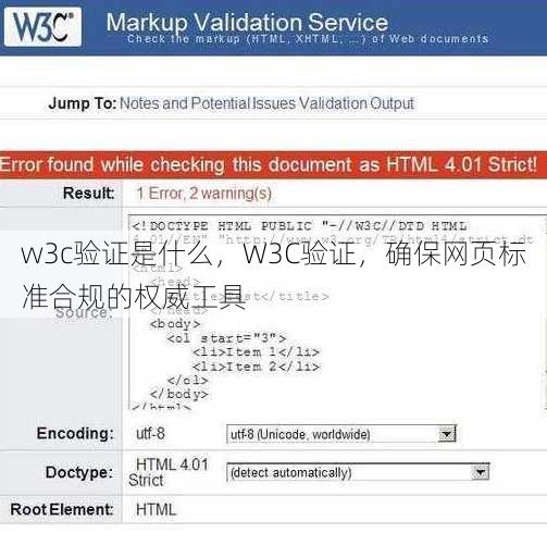 w3c验证是什么