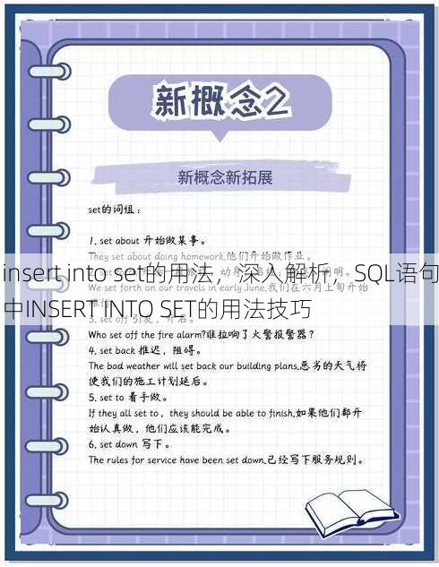 insert into set的用法