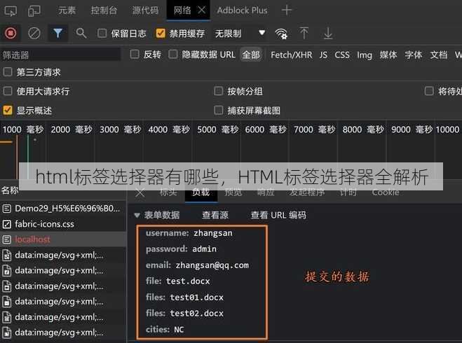 html标签选择器有哪些