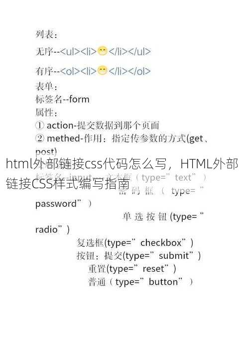 html外部链接css代码怎么写