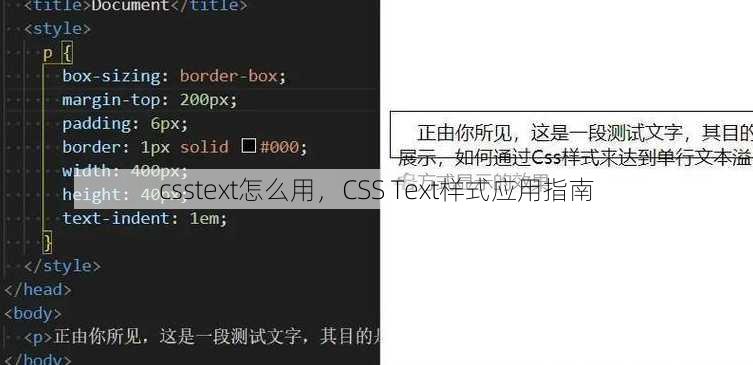 csstext怎么用