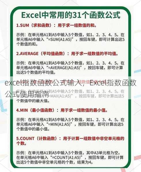 excel指数函数公式输入