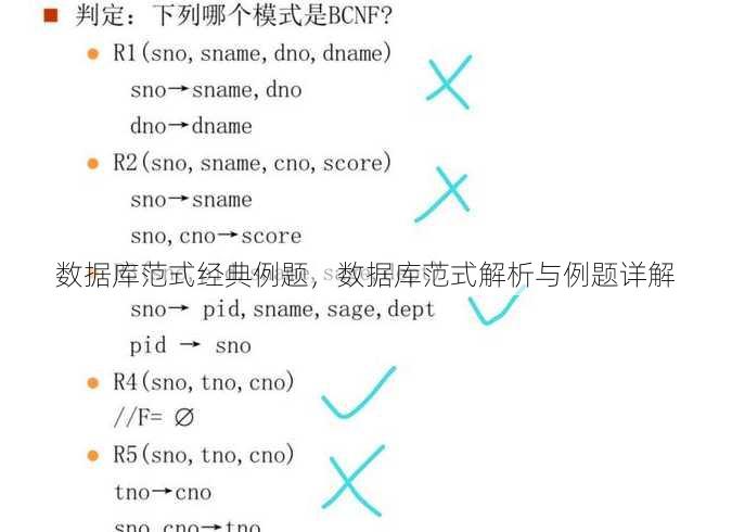 数据库范式经典例题