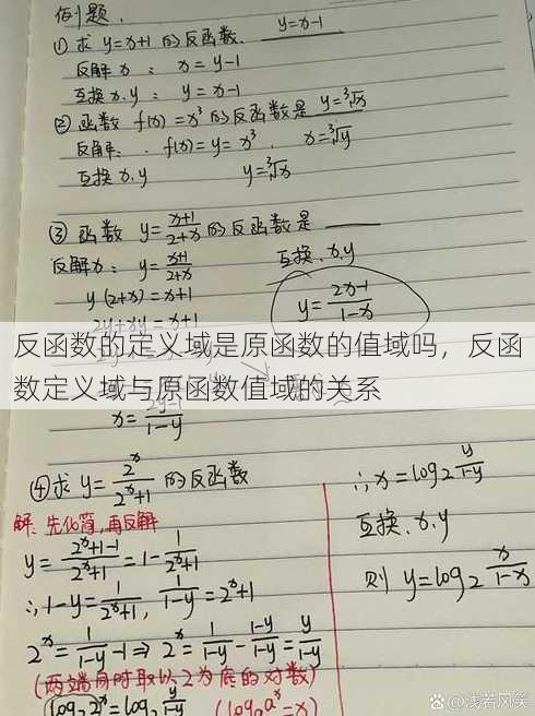 反函数的定义域是原函数的值域吗