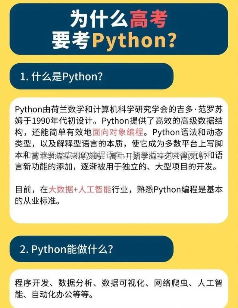 高中学编程来得及吗