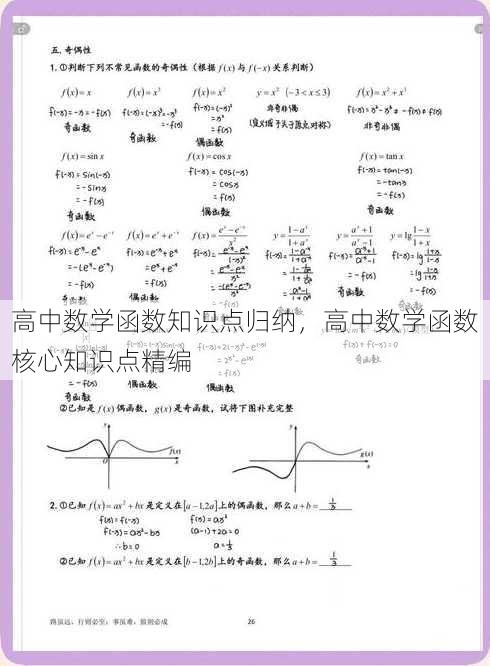 高中数学函数知识点归纳