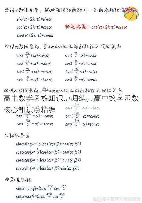 高中数学函数知识点归纳