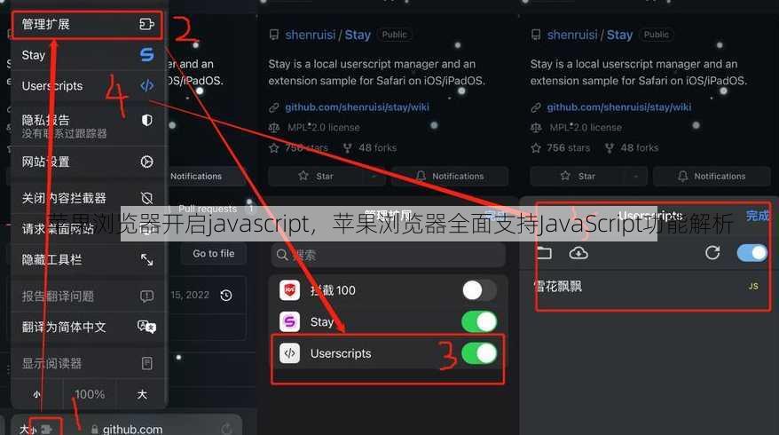 苹果浏览器开启javascript