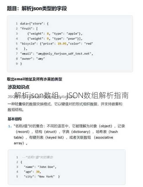 解析json数组