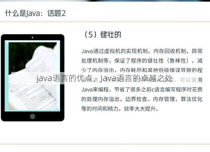 java语言的优点