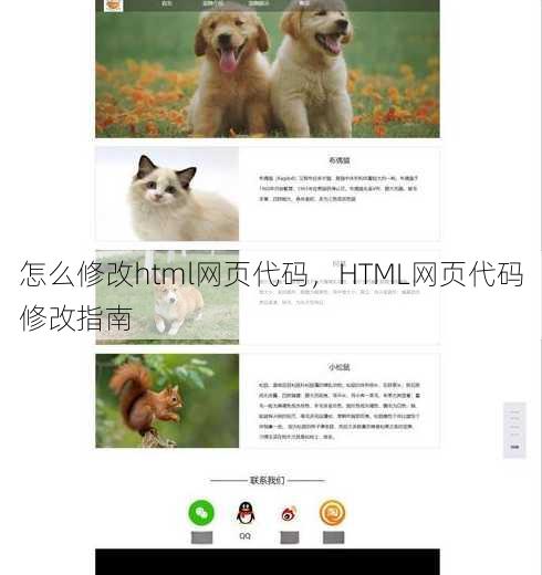 怎么修改html网页代码