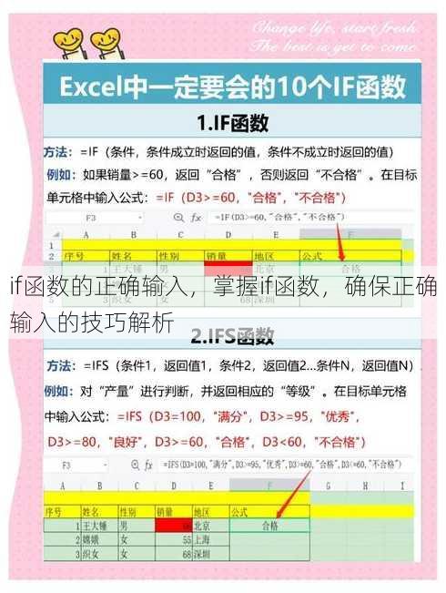 if函数的正确输入