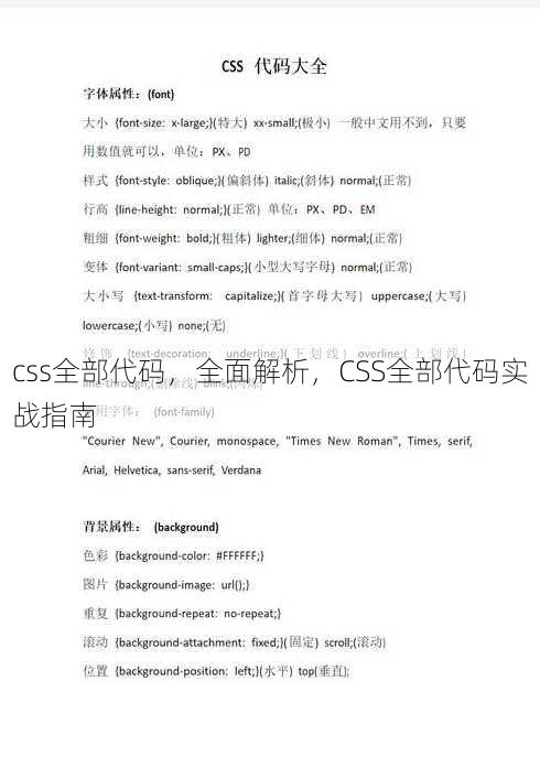 css全部代码