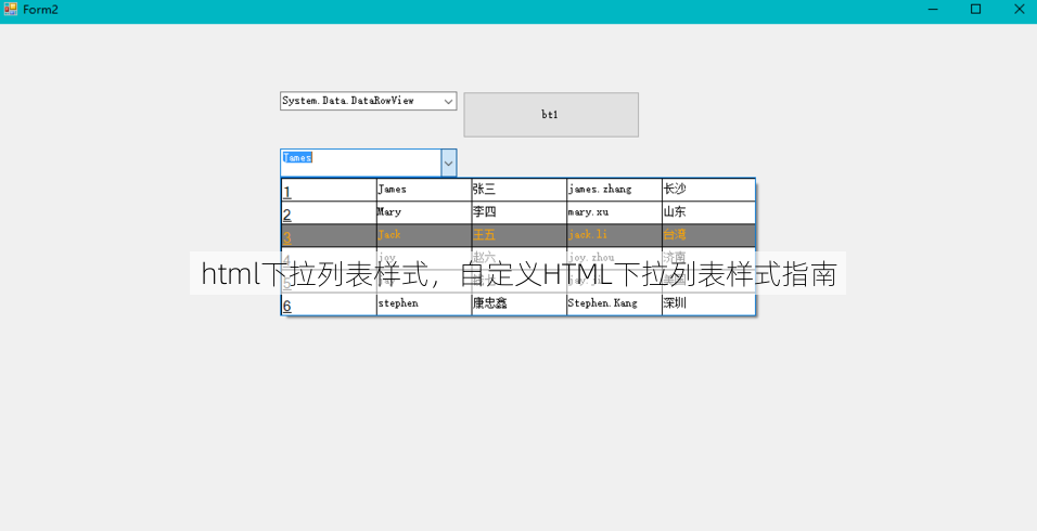 html下拉列表样式