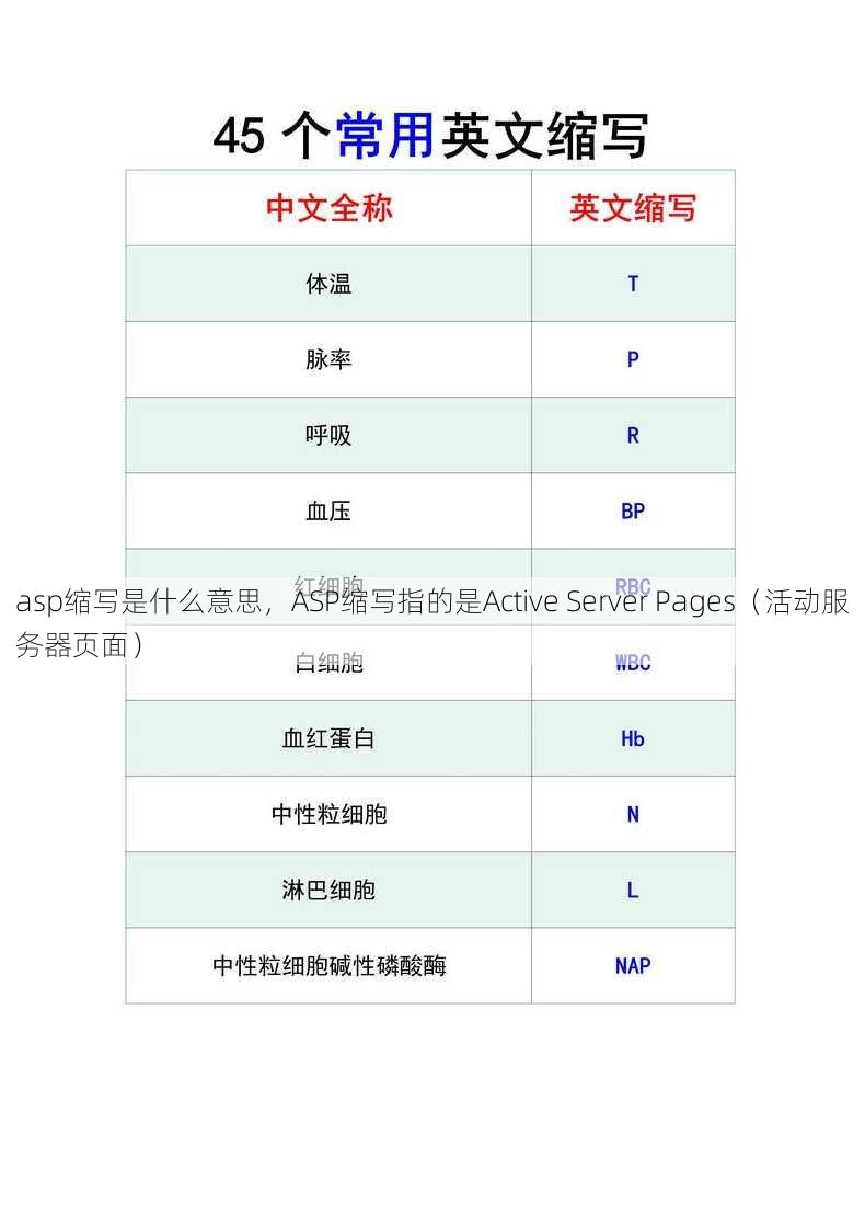 asp缩写是什么意思