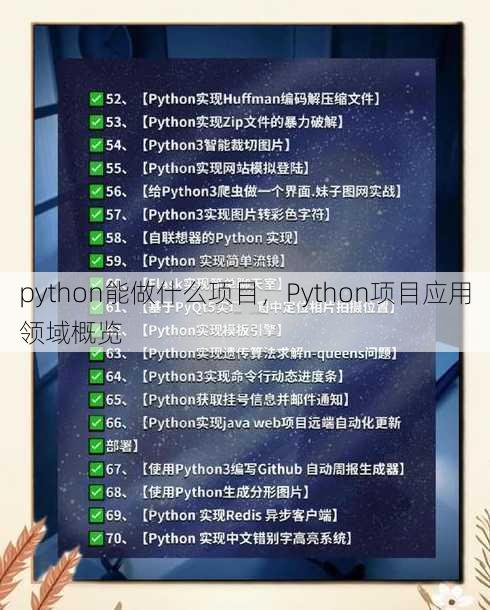 python能做什么项目