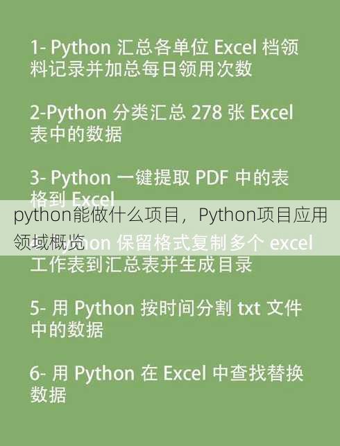 python能做什么项目