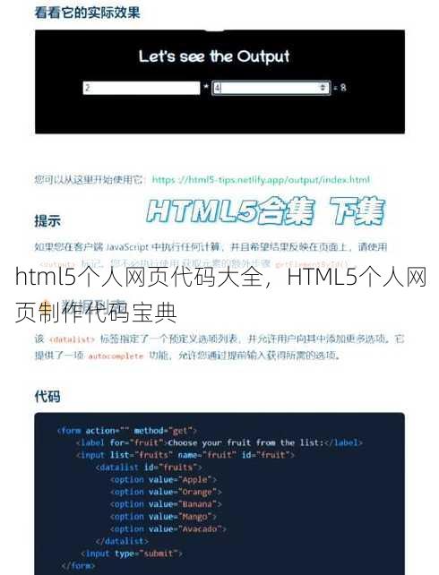 html5个人网页代码大全