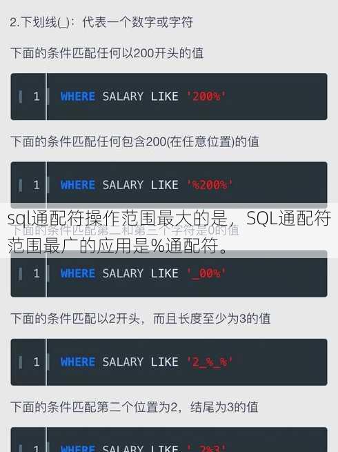 sql通配符操作范围最大的是