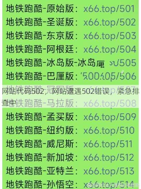 网站代码502
