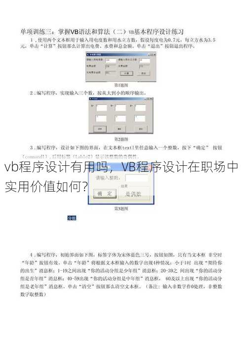 vb程序设计有用吗